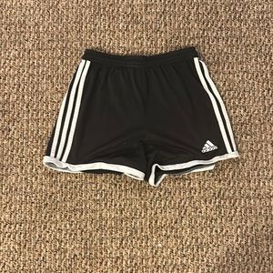 Black adidas soccer shorts